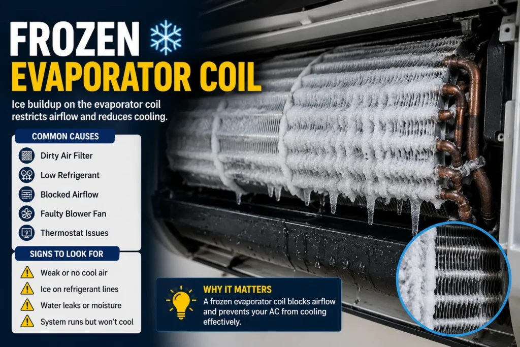 Frozen Evaporator Coil