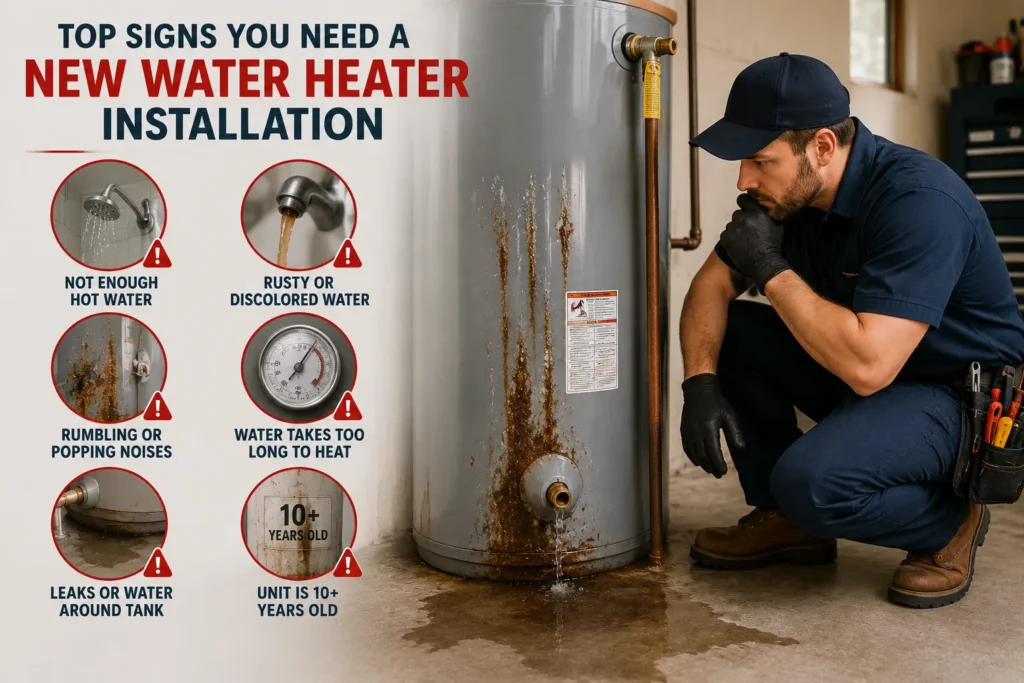 Top Signs You Need a New Water Heater Installation